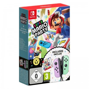 Super Mario Party (COIB) + Comandos Joy-Con Roxo Pastel/Verde Pastel